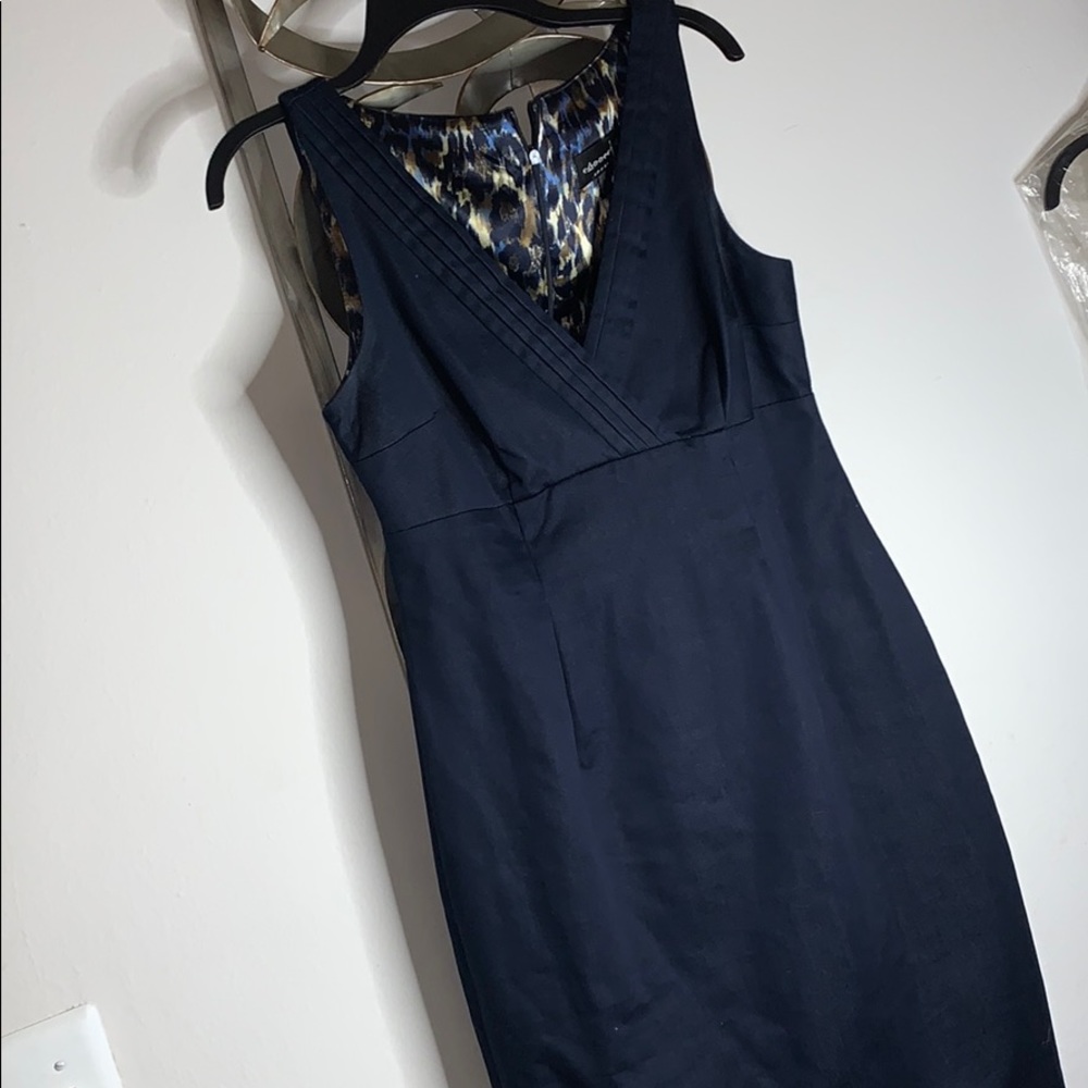 Connected Apparel dark denim dress
